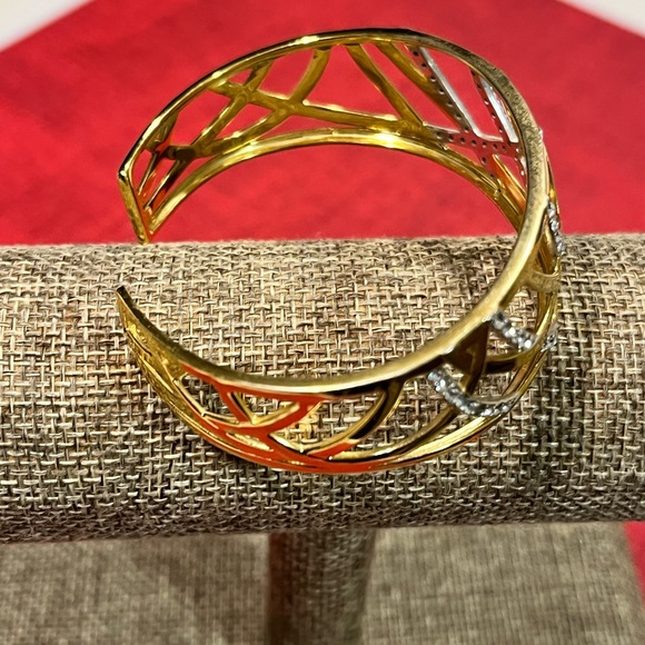 SIMONE I SMITH LOVED VINTAGE AUTHENTIC 18K GOLD OVER STERLING SILVER BRACELET - Picture 3 of 15